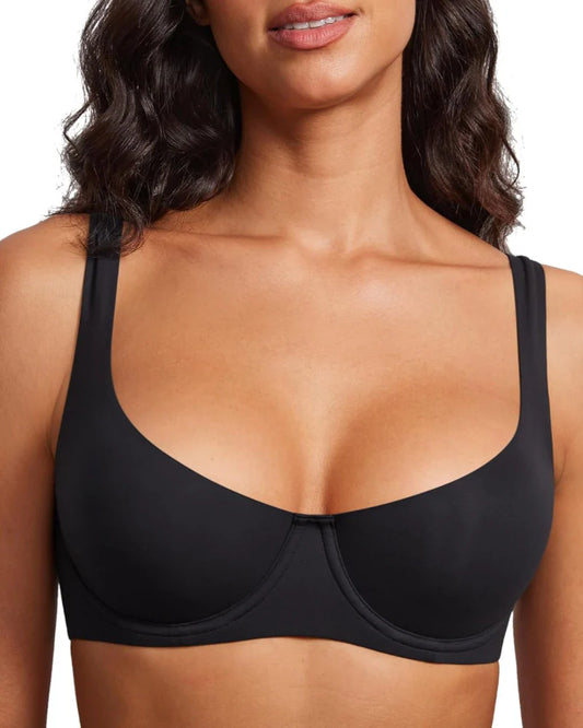 Evara Seamless Unlined Balconette Bra for Women