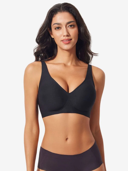 Jelly Wireless Seamless Deep-V Push-Up Bra